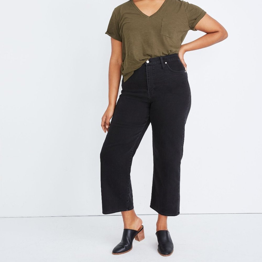 Madewell Slim Wide-Leg Jeans in Lunar Wash Size 32